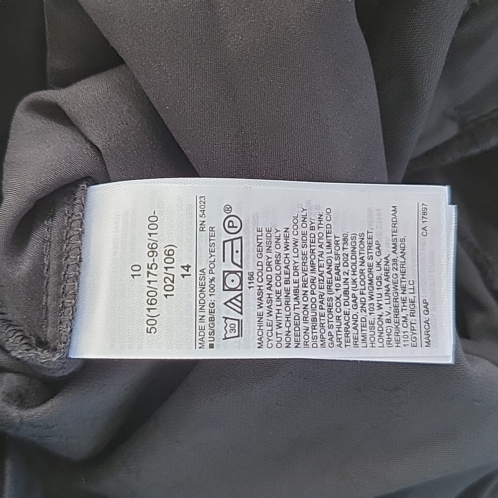 NWT GAP Recycled High Rise Velvet Wide-Leg Pants Black Sz 10 - Picture 13 of 14